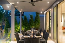 Semi open air dining area